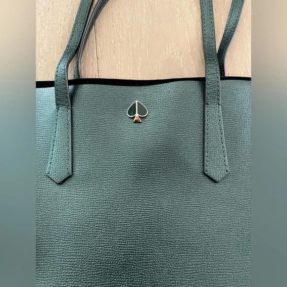 Kate Spade Molly Tote with Pouch in Evergreen Metallic - Picture 9 of 12